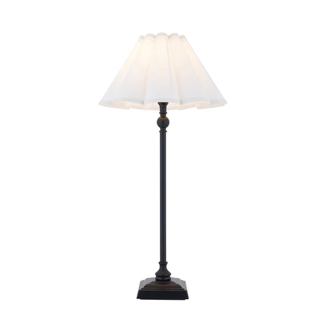 Endon Sylvie Table Matt black & vintage white cotton