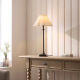 Endon Sylvie Table Matt black & vintage white cotton
