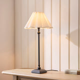 Endon Sylvie Table Matt black & vintage white cotton