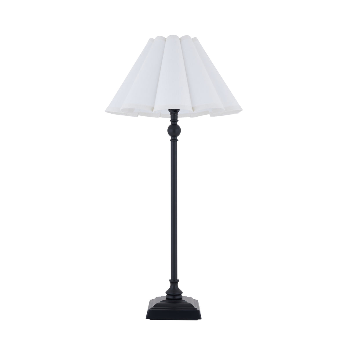 Endon Sylvie Table Matt black & vintage white cotton