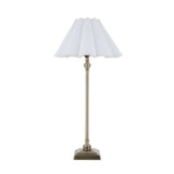 Endon Sylvie Table Antique brass plate & vintage white cotton