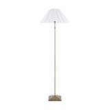 Endon Sylvie Floor Antique brass plate & vintage white cotton