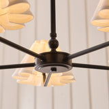 Endon Sylvie 5lt Pendant Matt black & vintage white cotton