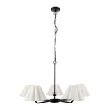 Endon Sylvie 5lt Pendant Matt black & vintage white cotton