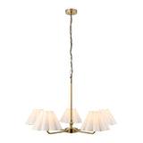 Endon Sylvie 5lt Pendant Antique brass plate & vintage white cotton