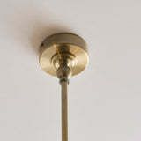 Endon Sylvie 2lt Linear Pendant Antique brass plate & vintage white cotton