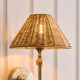 Endon Jericho Wall Antique brass plate & dark rattan