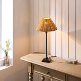 Endon Jericho Table Matt black & dark rattan