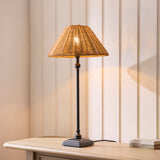 Endon Jericho Table Matt black & dark rattan