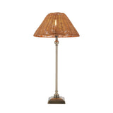 Endon Jericho Table Antique brass plate & dark rattan