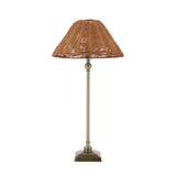 Endon Jericho Table Antique brass plate & dark rattan