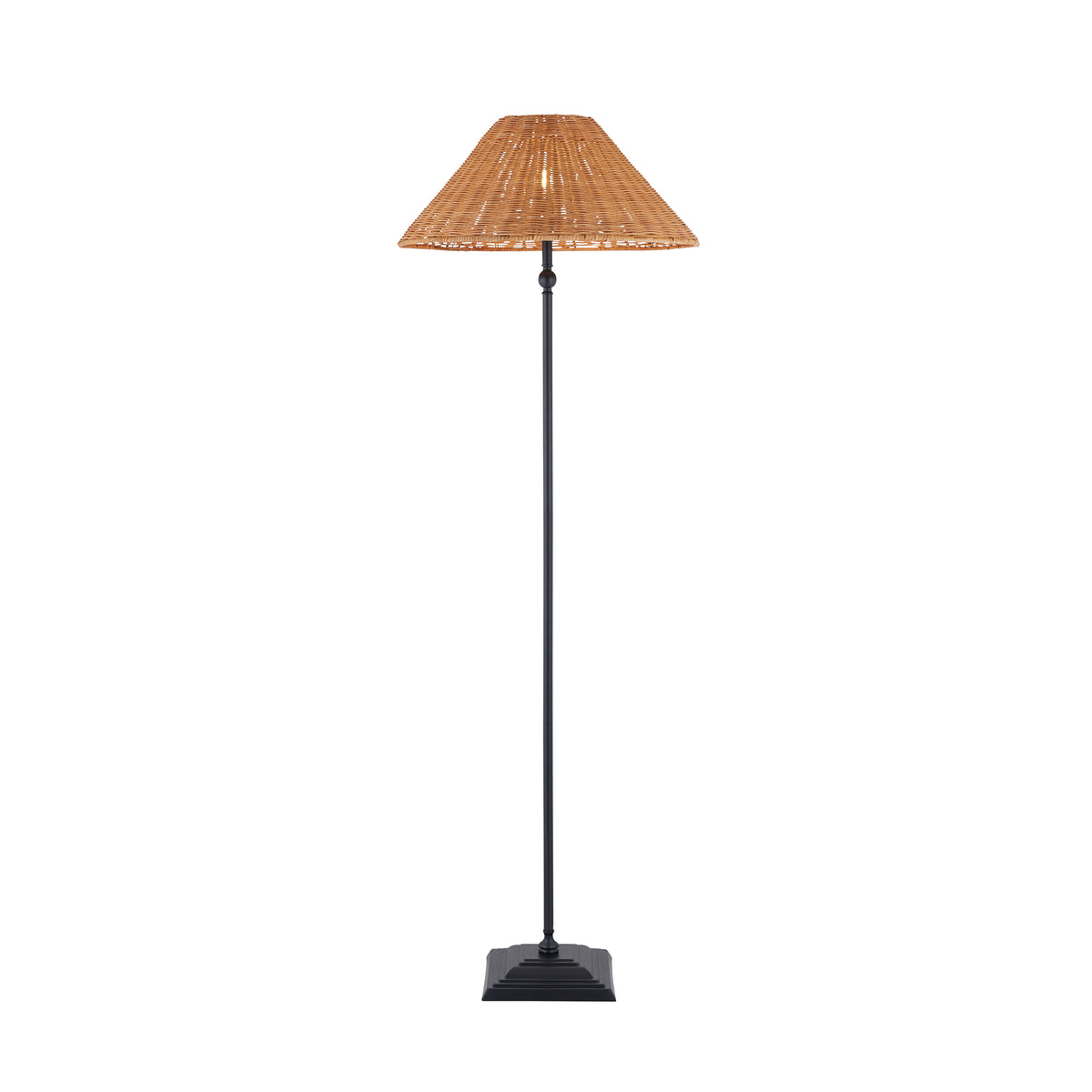 Endon Jericho Floor Matt black & dark rattan