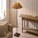Endon Jericho Floor Matt black & dark rattan