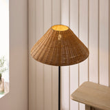 Endon Jericho Floor Matt black & dark rattan