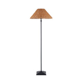 Endon Jericho Floor Matt black & dark rattan