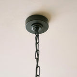 Endon Jericho 5lt Pendant Matt black & dark rattan