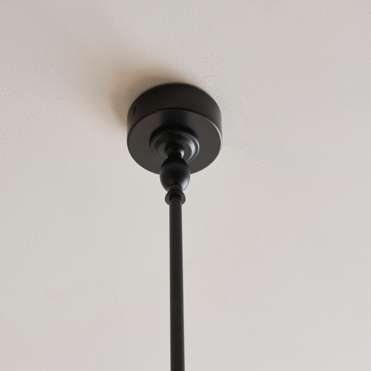 Endon Jericho 2lt Linear Pendant Matt black & dark rattan