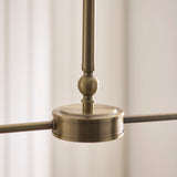 Endon Jericho 2lt Linear Pendant Antique brass plate & dark rattan