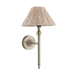 Endon Jericho Wall Antique brass plate & natural rattan