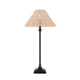 Endon Jericho Table Matt black & natural rattan
