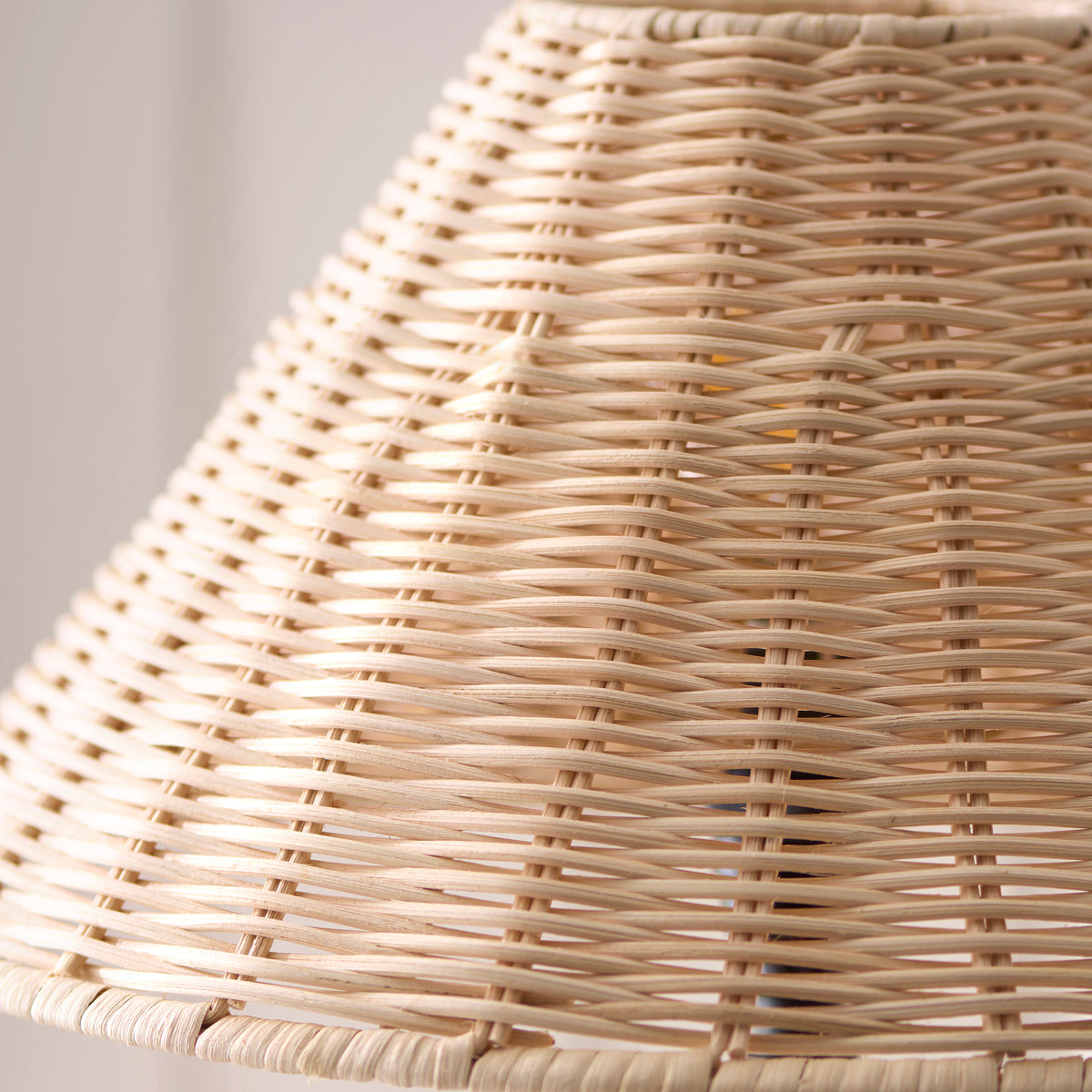 Endon Jericho Table Matt black & natural rattan