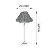 Endon Jericho Table Matt black & natural rattan