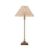 Endon Jericho Table Antique brass plate & natural rattan