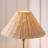Endon Jericho Table Antique brass plate & natural rattan