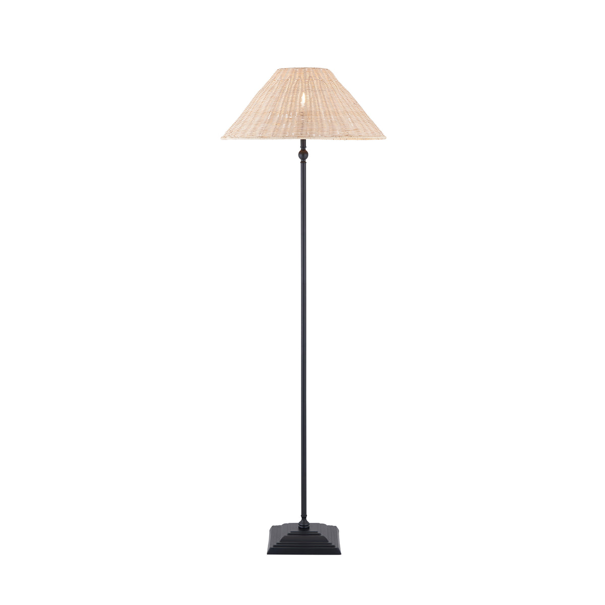Endon Jericho Floor Matt black & natural rattan