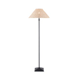 Endon Jericho Floor Matt black & natural rattan