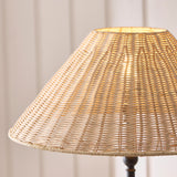 Endon Jericho Floor Matt black & natural rattan
