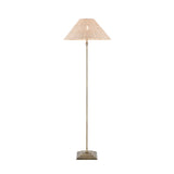 Endon Jericho Floor Antique brass plate & natural rattan