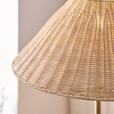 Endon Jericho Floor Antique brass plate & natural rattan