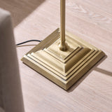 Endon Jericho Floor Antique brass plate & natural rattan