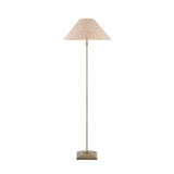 Endon Jericho Floor Antique brass plate & natural rattan