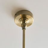 Endon Jericho 2lt Linear Pendant Antique brass plate & natural rattan