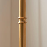 Endon Burley Rechargeable & Leaf 25cm Floor Brushed aged brass plate & herb garden green fabric