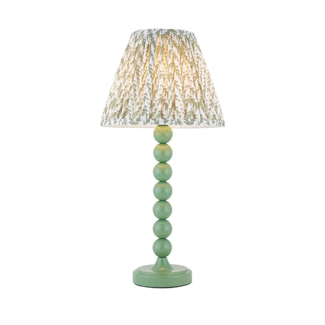 Endon Higgledy & Leaf 25cm Table Gloss cotswold green paint & herb garden green fabric
