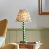 Endon Higgledy & Leaf 25cm Table Gloss cotswold green paint & herb garden green fabric