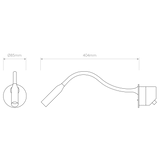 Astro Lucca Recessed Matt Gold Interior Reading Light