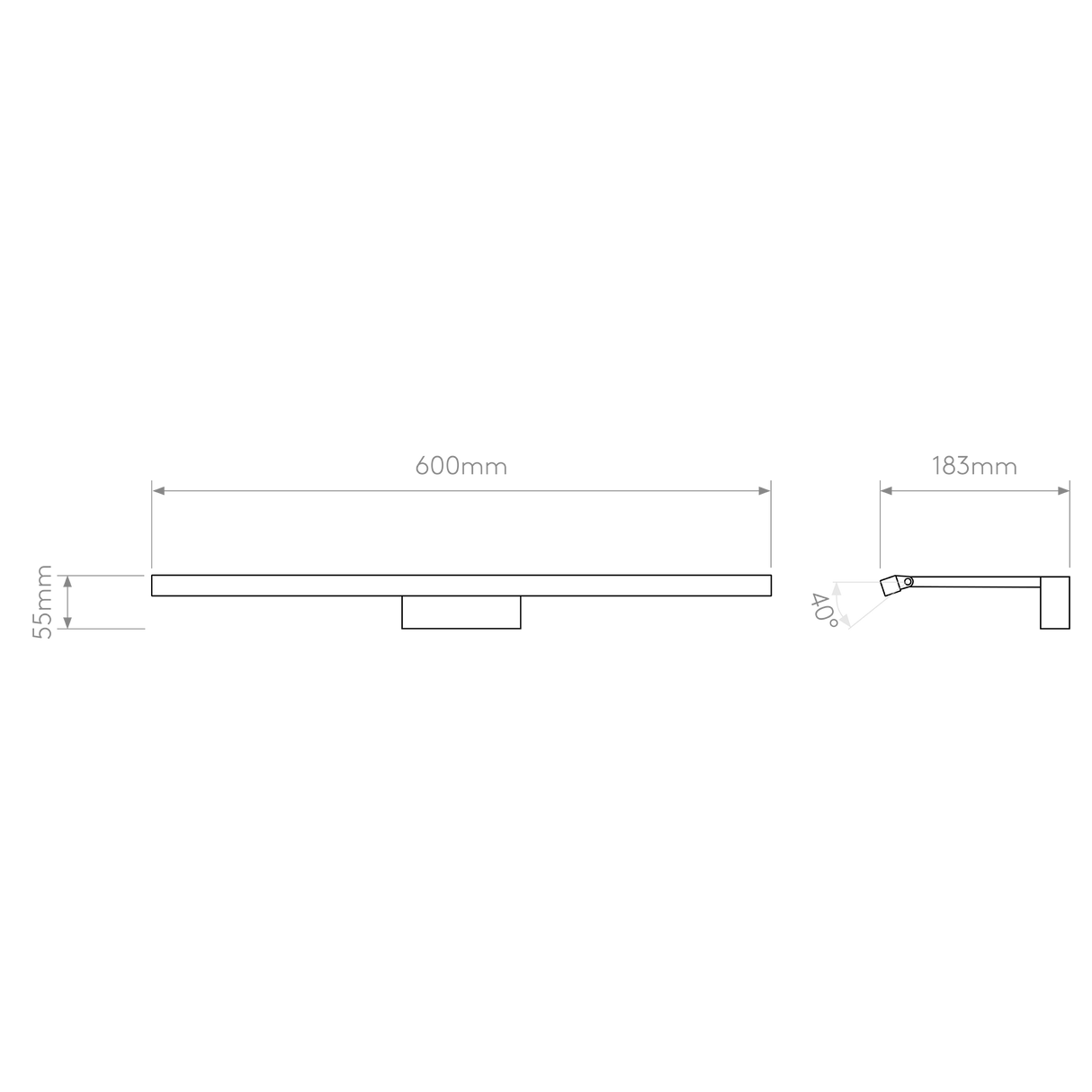 Astro Mondrian 600 LED Matt Black Interior Picture Light