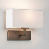 Astro Park Lane Bronze Wall Light complete with White Lampshade