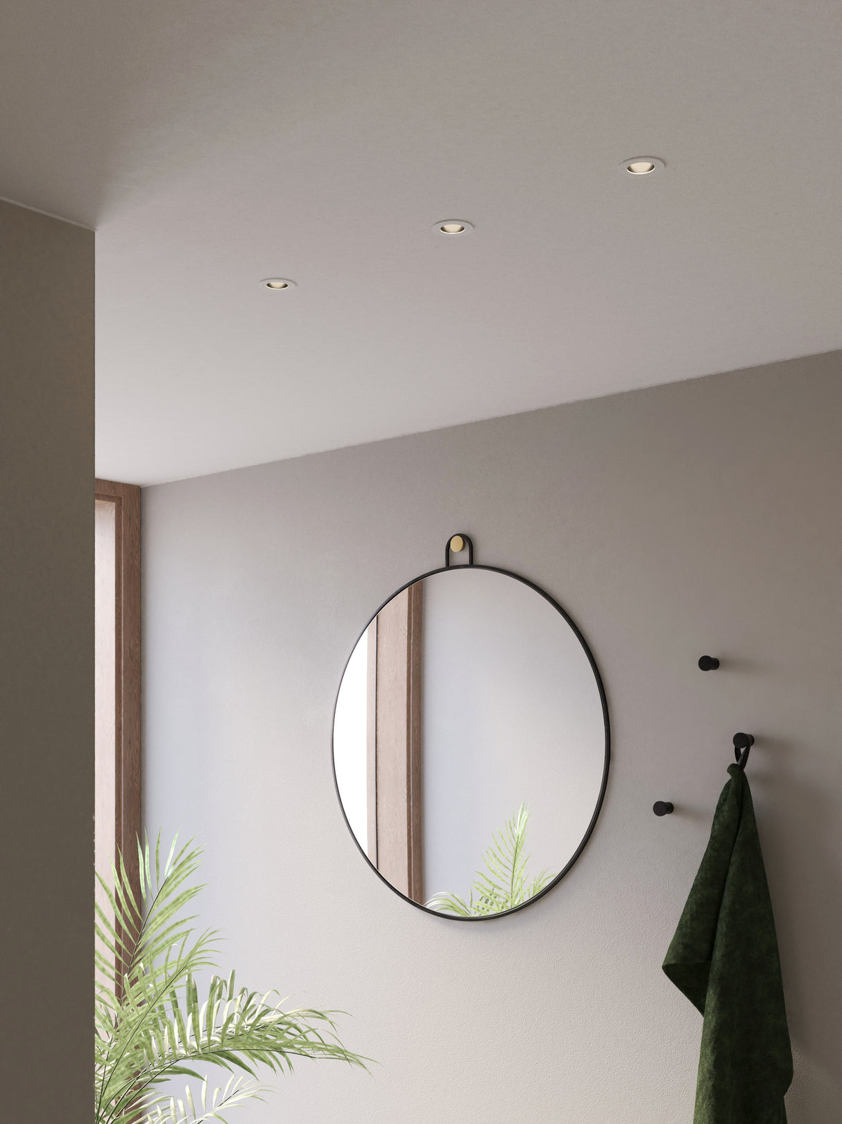 Astro Pinhole Slimline Round Fixed Fire-Rated IP65 Matt White Bathroom Downlight