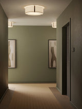 Astro Salina 400 Interior Ceiling Light White Fabric/Bronze