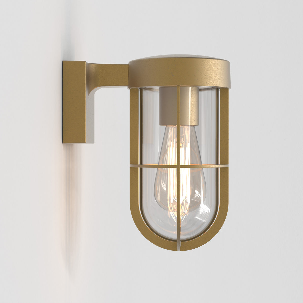 Astro Cabin Wall Antique Brass Outdoor Wall Light
