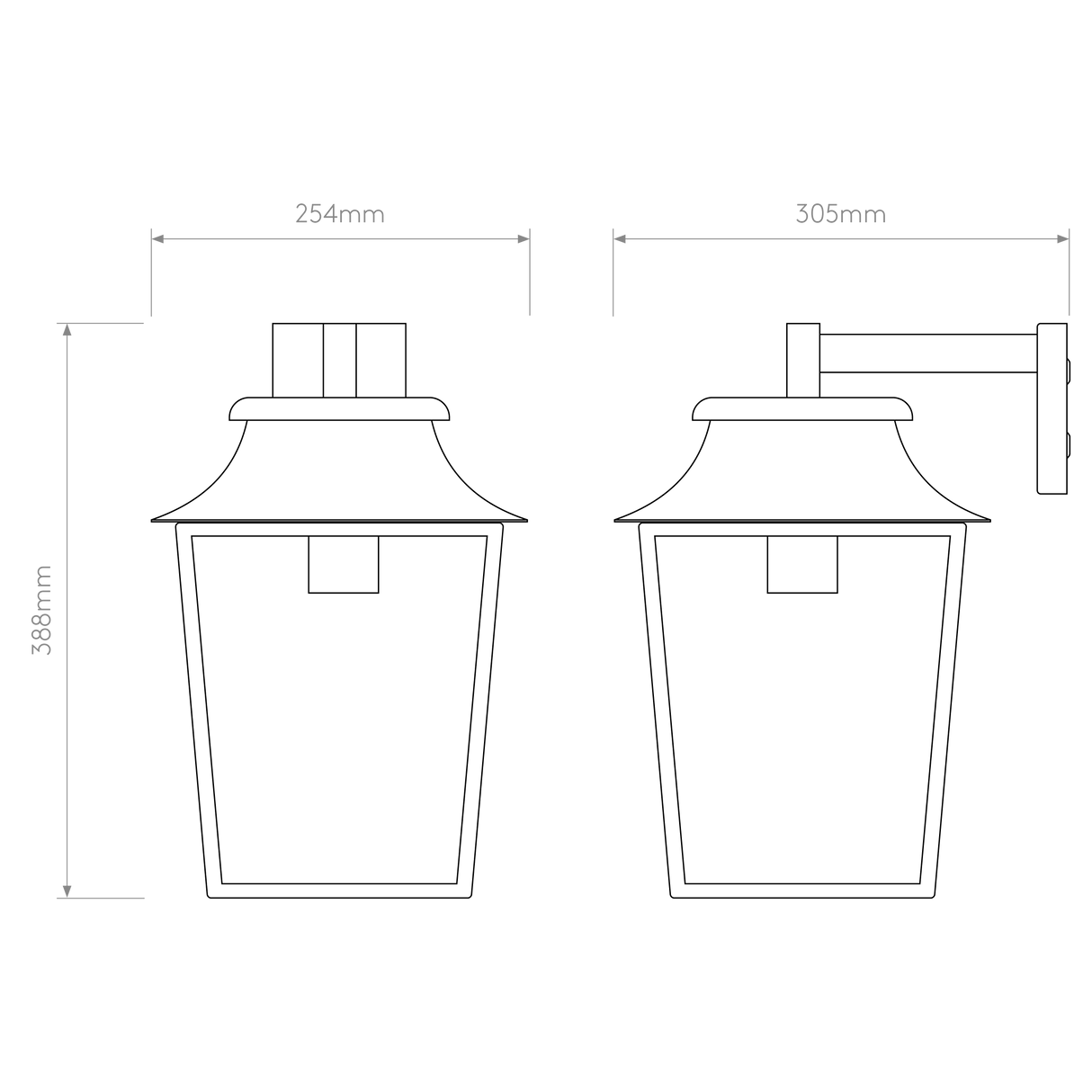 Astro Richmond Wall Lantern 254 Textured Black Outdoor Wall Light