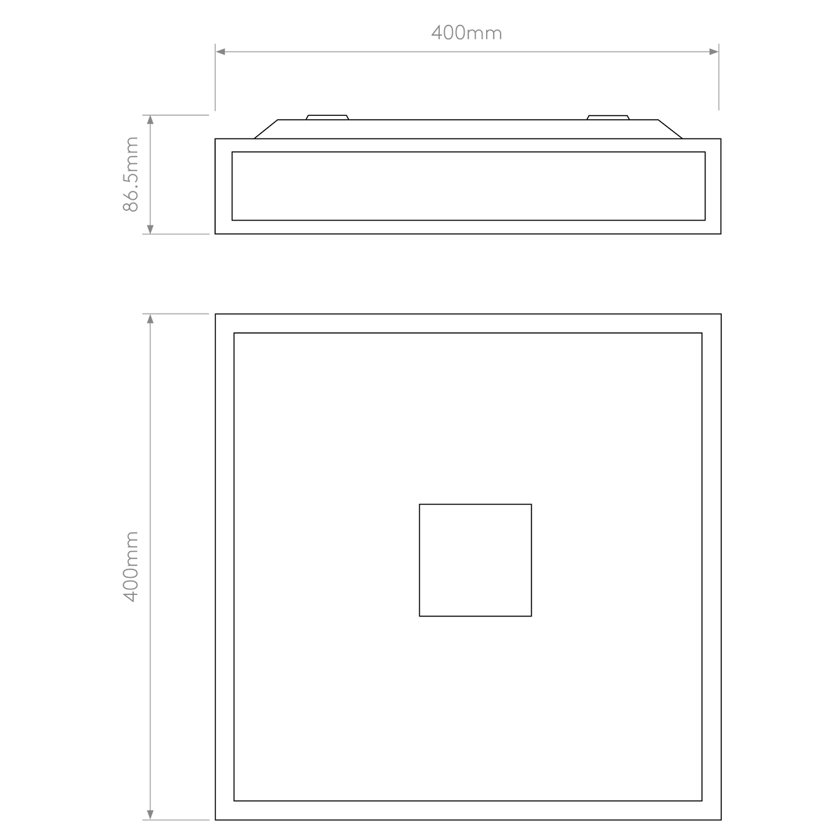 Astro Mashiko 400 Square Bronze Bathroom Ceiling Light