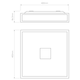 Astro Mashiko 400 Square Bronze Bathroom Ceiling Light