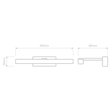 Astro Kashima 350 LED Polished Chrome Bathroom Wall Light