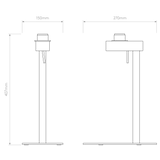 Astro Venn Table Matt Nickel Interior Table Light Base